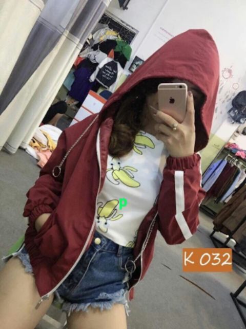 [ Mã FAMAYWA giảm 10K đơn 50K] Áo khoác dù sọc tay 2p, khoen tròn | BigBuy360 - bigbuy360.vn