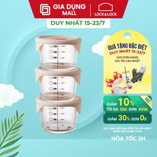 Hộp đựng thức ăn cho bé Lock&Lock có vạch chia 230ml x 3 hộp LLG508S3 - Hàng Chính Hãng