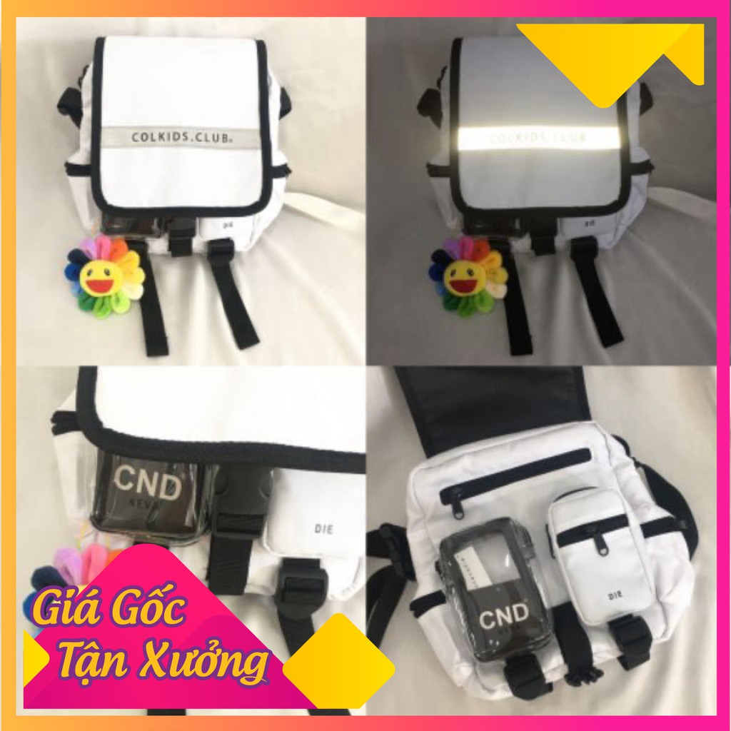 ( SALE )  Túi Đeo Chéo MINIBAG PHẢN QUANG SS2 COLKIDS.CLUBS UNISEX (Trắng/Đen)