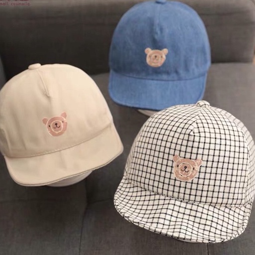 Mũ lưỡi trai vành mềm cho bé gấu Nhật Bản Harajuku 9 tháng - 2 tuổi
