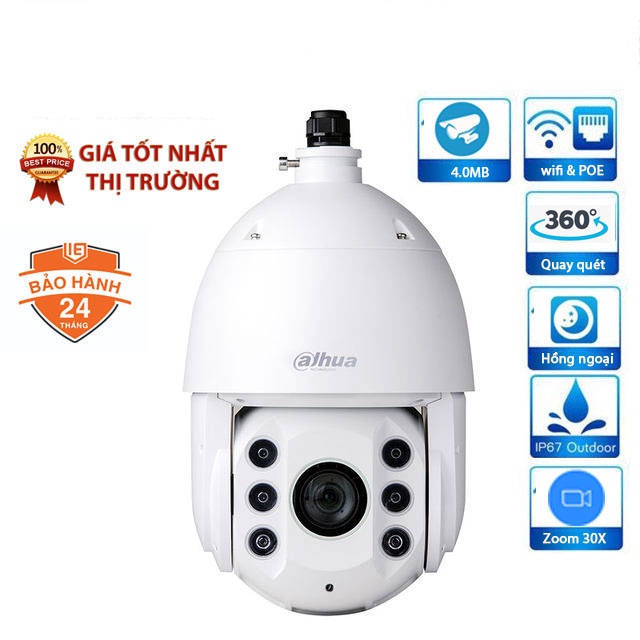 Camera hồng ngoại quay quét PTZ IP Dahua DH-SD6C82FB-GN 2.0MP