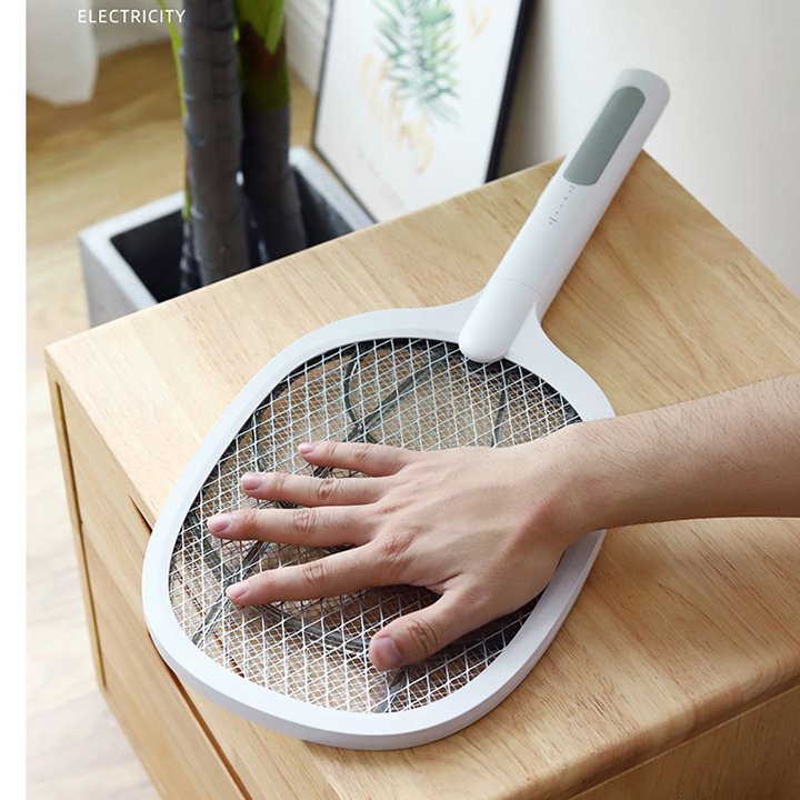 Vợt Bắt Muỗi Cao Cấp Có Khay Đựng Tiện Lợi 2 Chế Độ, Thiết Kế Chống Giật, Chống Chập