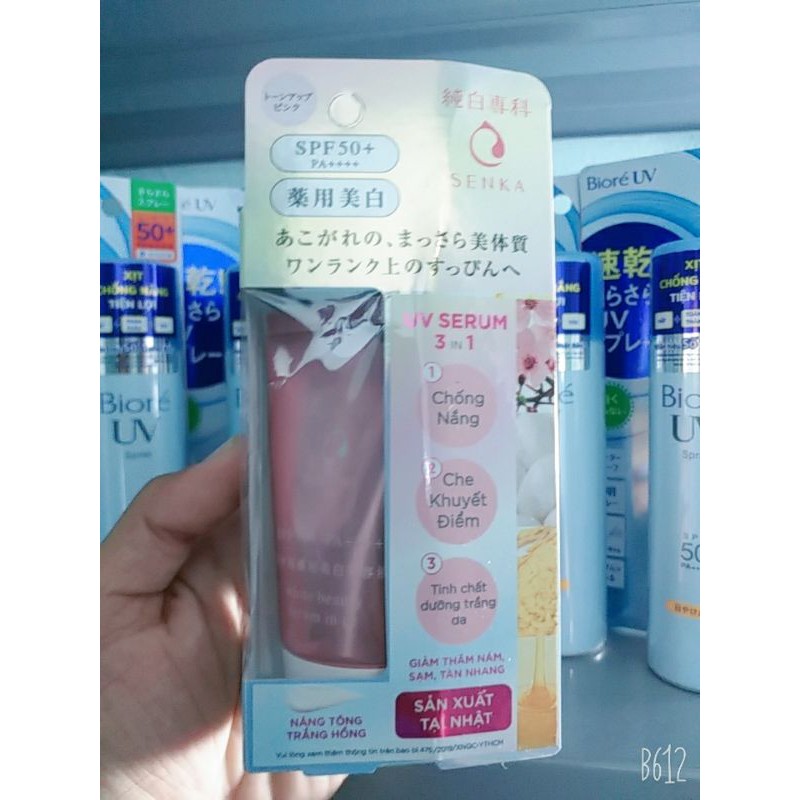 (SX Nhật Bản) Kem Nền Chống Nắng CC SENKA WHITE BEAUTY SERUM IN CC 40G | BigBuy360 - bigbuy360.vn