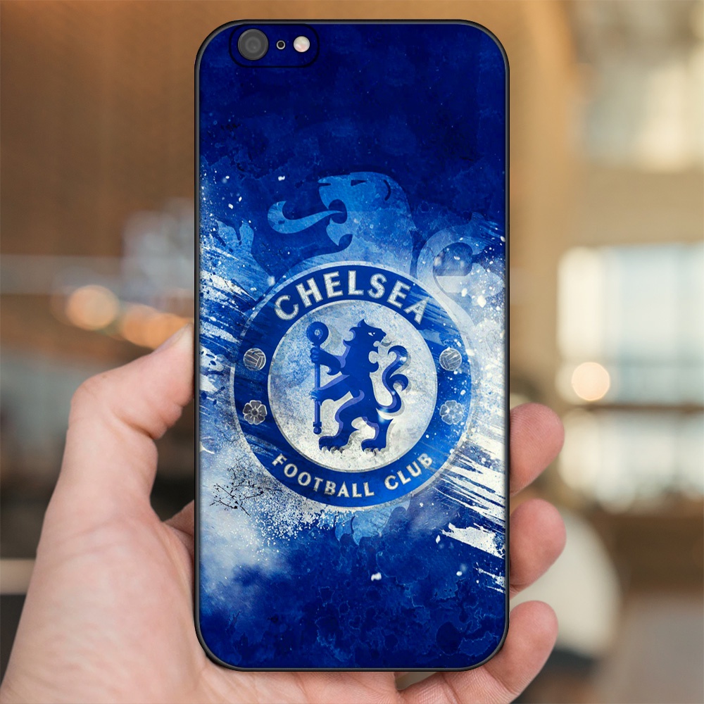 Ốp lưng iPhone 6 Plus, 6s Plus dẻo đen cạnh vuông in hình Chelsea FC