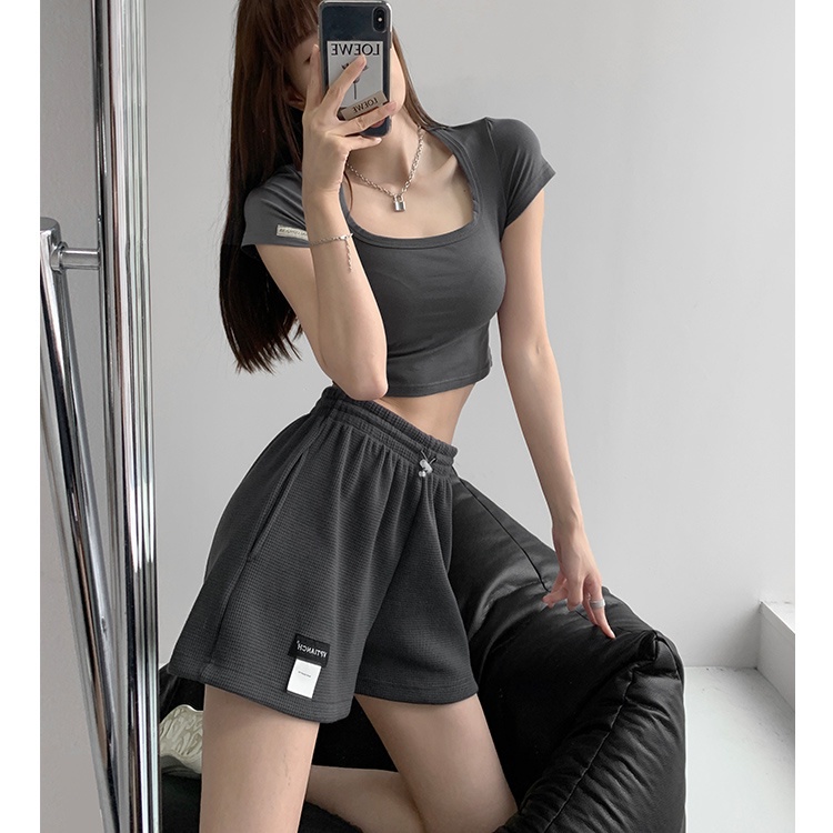 Quần Short Thể Thao Dây Rút Ống Rộng Thời Trang Mùa Hè Cho Nữ JH-DK-06