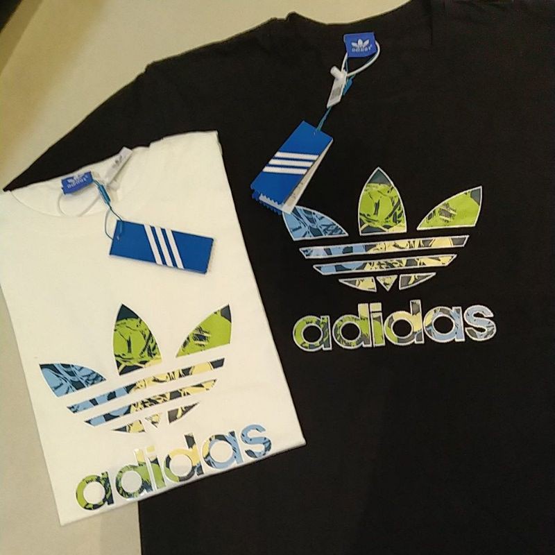 Áo Thun Cotton Nguyên Chất In logo Adidas + Nhãn Dán Thời Trang Cho Cặp Đôi