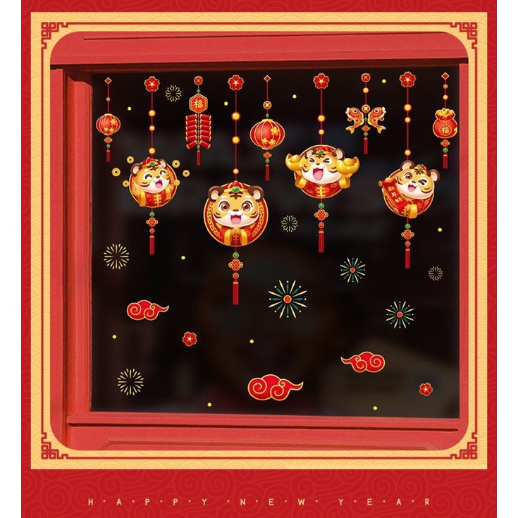 Decal Tết 2022, Noel, tranh dán tường nhiều mẫu tổng hợp, trang trí | BigBuy360 - bigbuy360.vn