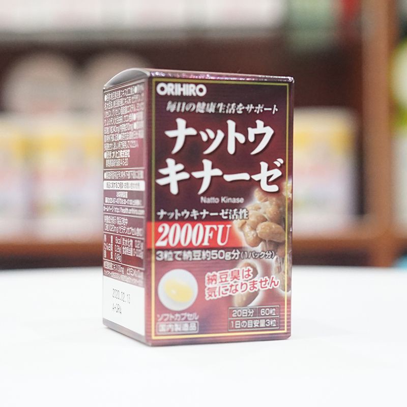 [Hàng Nội Địa Nhật] Viên uống ORIHIRO NattoKinase Capsule hỗ trợ điều trị tai biến, chống đột quỵ 60 viên/hộp