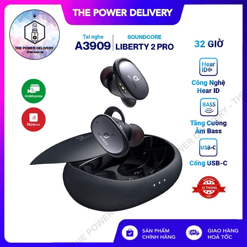 TAI NGHE BLUETOOTH SOUNDCORE (BY ANKER) LIBERTY 2 PRO - A3909 - BẢO HÀNH 12 THÁNG