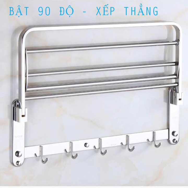 Kệ Để Đồ, Giá Treo Khăn, Quần Áo Phòng Tắm Inox SUS 304 – Thanh vắt khăn đa năng, tiện dụng