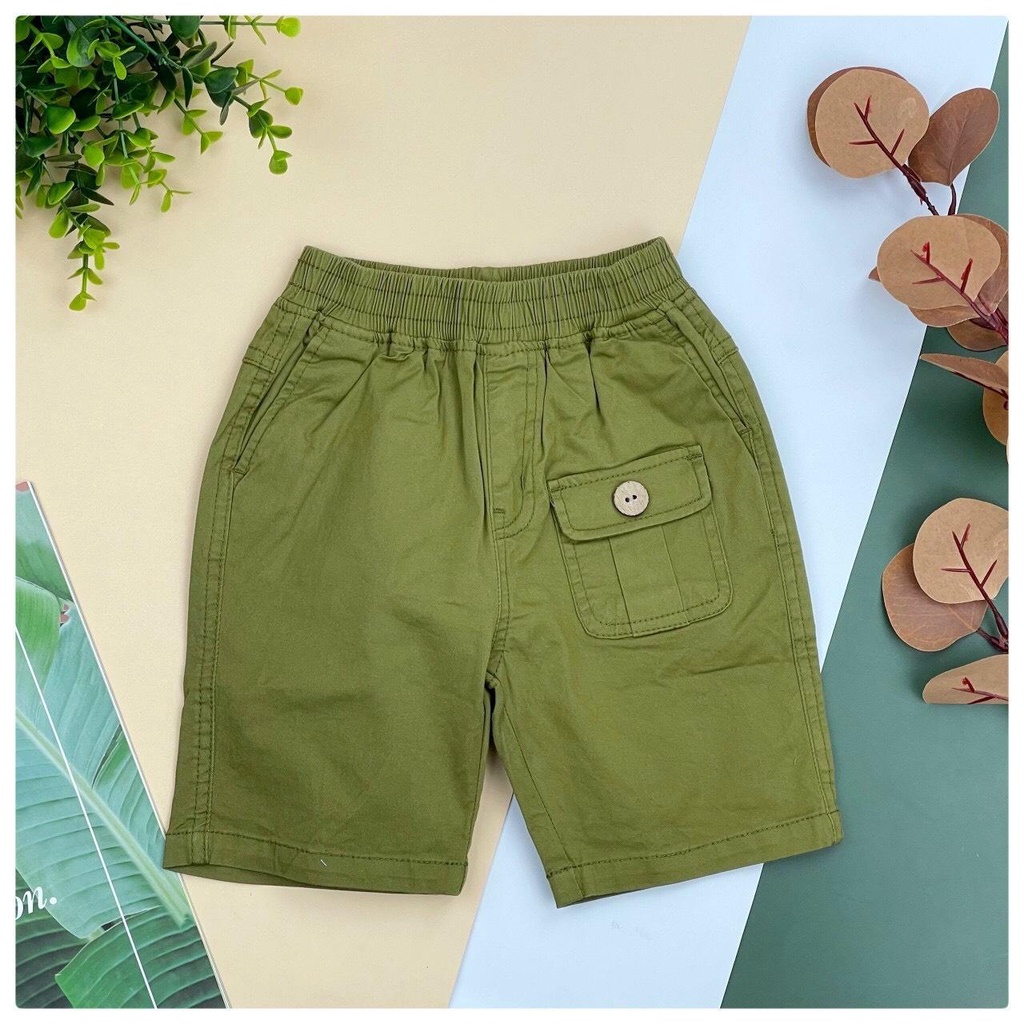 Quần kaki bé trai LITIBABY, dáng quần short 1 túi, size 8/14 tuổi