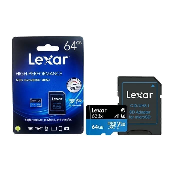 Thẻ Nhớ Lexar Microsd 64gb 633x Lên Đến 95mb / S