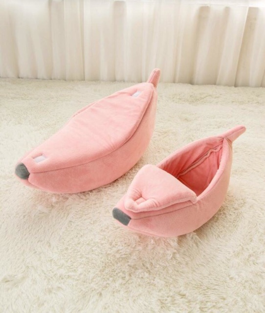 Ổ cho chó,mèo,guinepig hình chuối có nắp - Nhà cho thú cưng