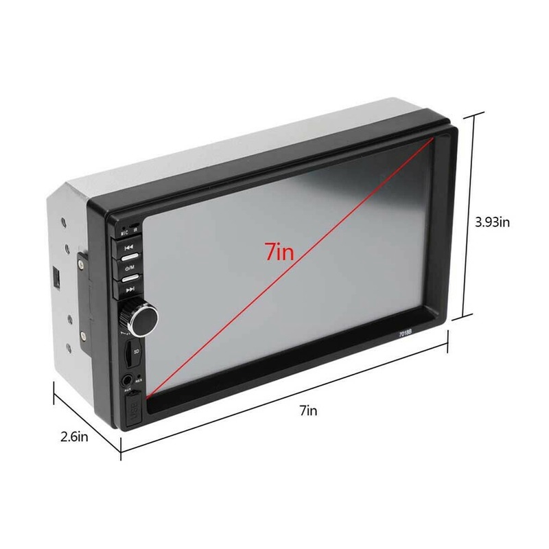 Màn hình MP5 7 inch 2 chấu + camera phía sau 4 đèn LED thông dụng cho xe hơi