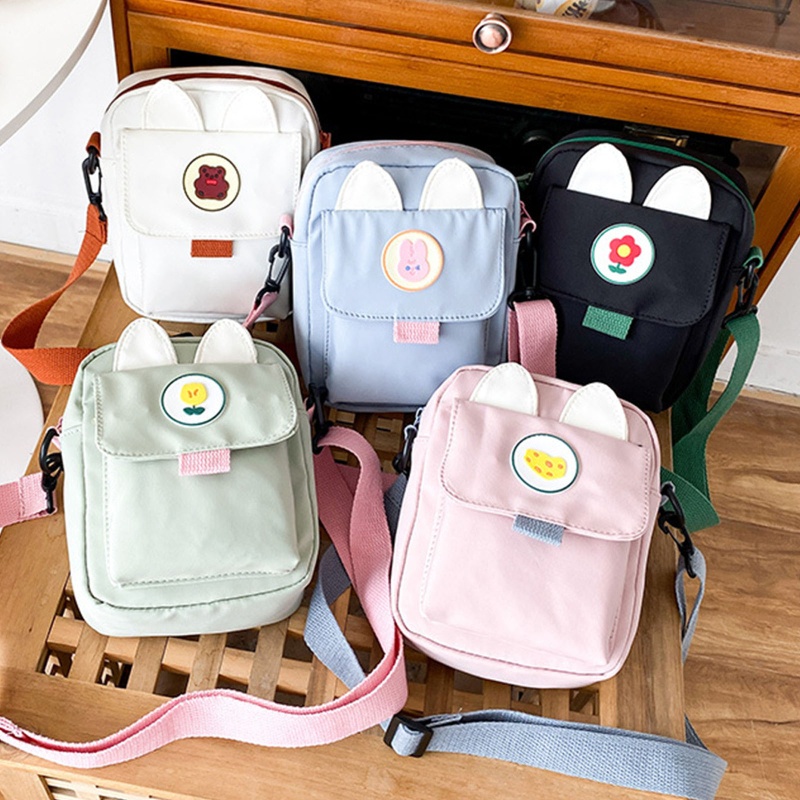 Túi Đeo Chéo Vai Hình Thỏ Hoạt Hình Bằng Nylon Dành Cho Nữ