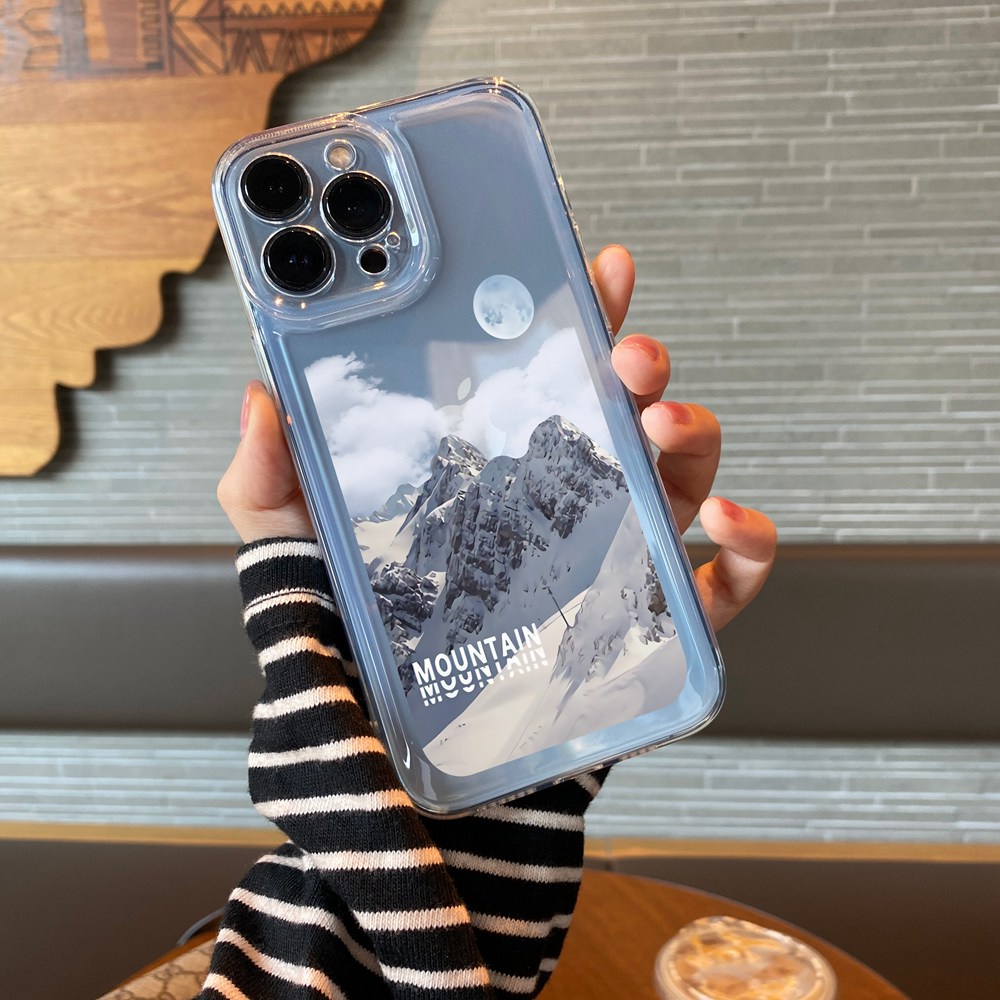 Ốp Điện Thoại TPU Trong Suốt Hình Núi Tuyết Cho iPhone 13 Pro Max 11 Pro Max 12 Mini X XR XS Max SE 2020 2022 6 6S 7 8 Plus
