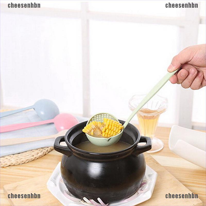 Muỗng Múc Canh 2 Trong 1 Có Tay Cầm Dài