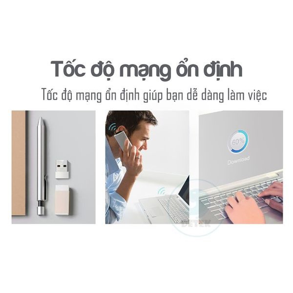 USB Thu Wifi Cho Pc, Laptop, Bộ Thu Sóng Wifi Mini Nhỏ Gọn Mecury MV150US - Chính Hãng Bảo Hành 6 Tháng Đổi Mới