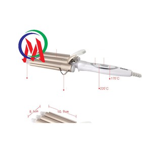 [Giá rẻ hủy diệt] Máy Uốn Tóc 3 Trục Kemei - 1010