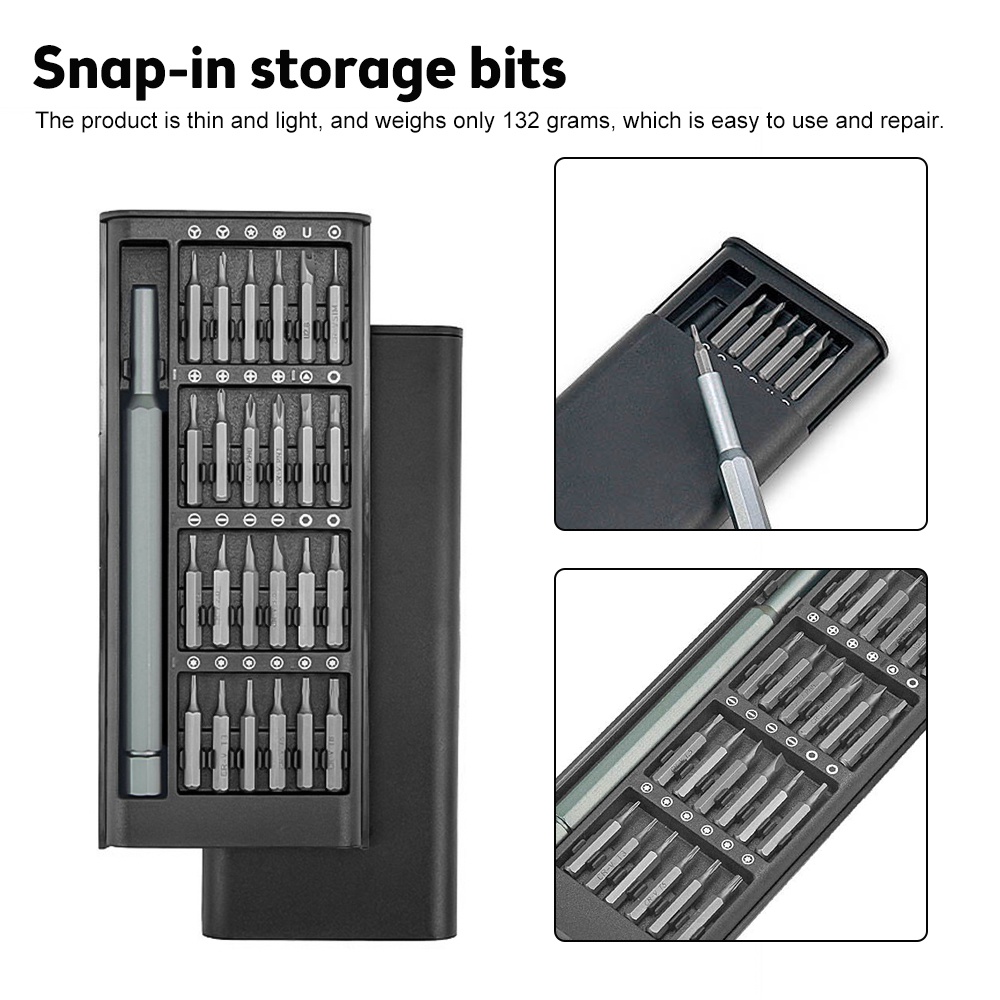 Set tua vít ZIQQUCU cỡ mini thiết kế 25 trong 1 dùng để sửa chữa điện tử/ mắt kính/ đồng hồ/ PC