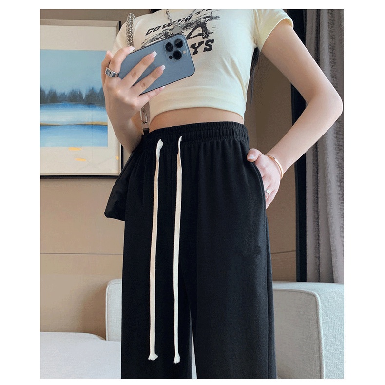 Quần Nữ Thể Thao Ống Rộng Phối Dây Rút quần tây nữ NZ-CK-09