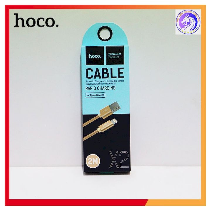 Cáp sạc nhanh dây dù chính hãng hoco lightning X2