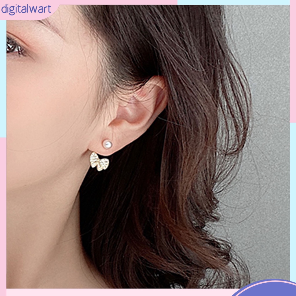 1 Đôi Bông Tai Đính Đá Thời Trang Cho Nữ