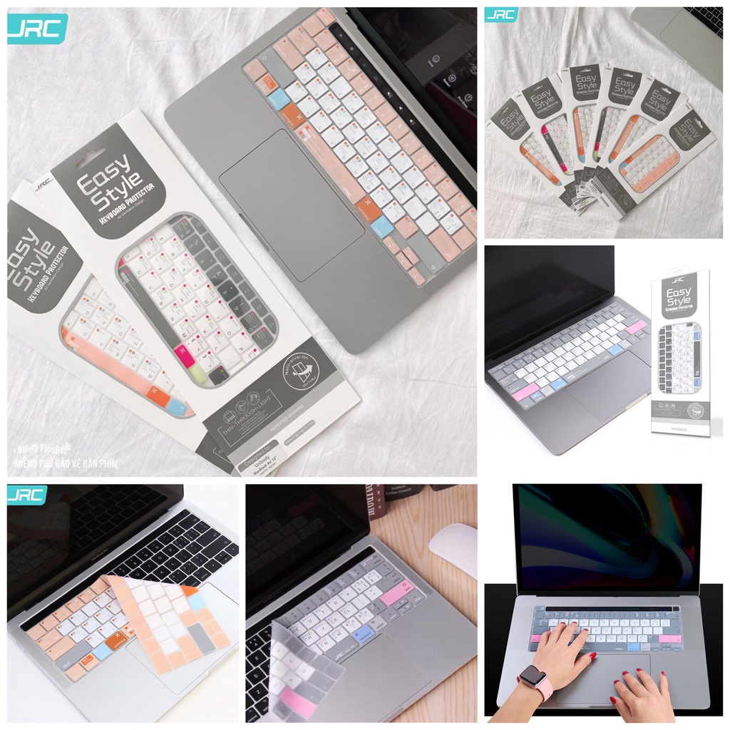 Phủ Phím JRC ShortCut Màu Sắc, Siêu Đẹp Dành Cho MacBook Air/Pro 13. M1, M2, 14/16inch 2021 FULL SIZE - Hàng Chính Hãng