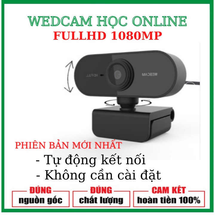 [BH 12 THÁNG -1080P] Webcam Máy Tính Có Mic Full HD 1080 chuyên dùng cho học online,họp trực tuyến trên zoom, livestream