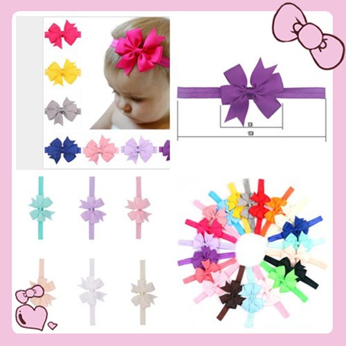 ❤XZQ-10pc Toddler Baby Girl’s Cute Bowknot Headband Soft Elastic Hair Band Head Wrap