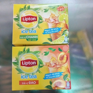 Trà Lipton ice tea hòa tan vị chanh mật ong và vị đào