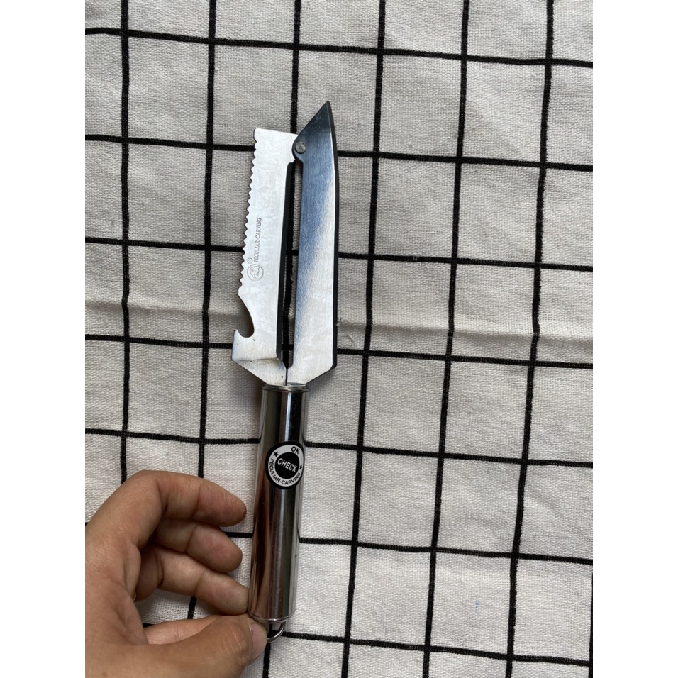 Nạo củ quả 2 lưỡi bằng thép không gỉ (ảnh thật)