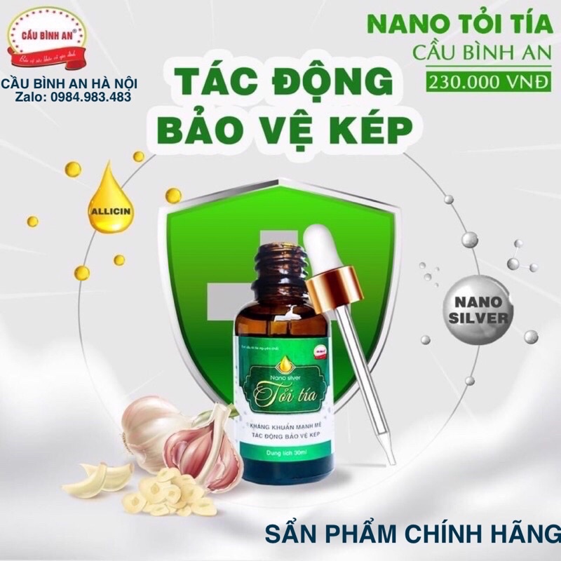 TINH DẦU TỎI TÍA NANO BẠC CẦU BÌNH AN 30ml (date mới nhất)