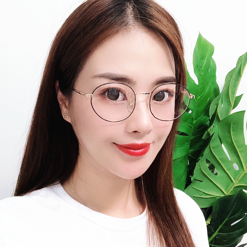 Kính cận VIENDO gọng kim loại hình tròn cổ điển có độ -1.00 ~ -4.00 cho nam nữ