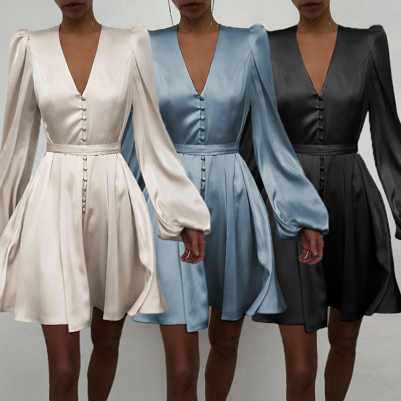 Đầm Nữ Celmia Tay Dài Cổ Chữ V Quyến Rũ Sang Trọng Thời Trang | BigBuy360 - bigbuy360.vn