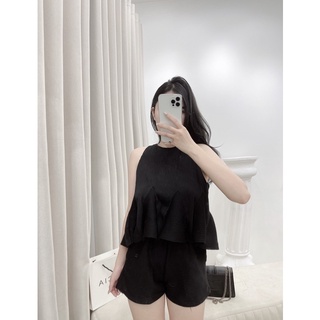 set áo yếm tăm đen