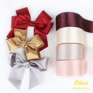 Cuộn dây ruy băng dài 5m rộng 38mm hai mặt màu trơn dùng để trang trí