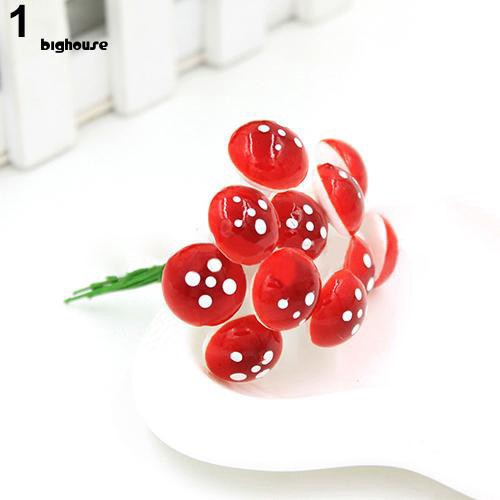 Set 10 Nấm Giả Mini Trang Trí Sân Vườn