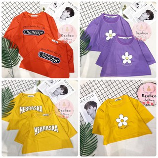 Áo thun croptop in hình 4 màu dễ thương ulzzang