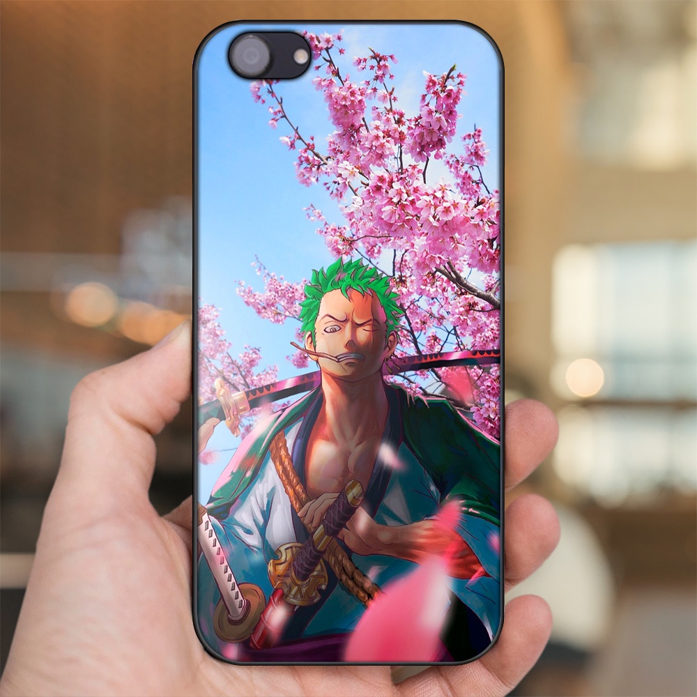 Ốp lưng Oppo F7 Youth viền đen in hình Zoro One Piece