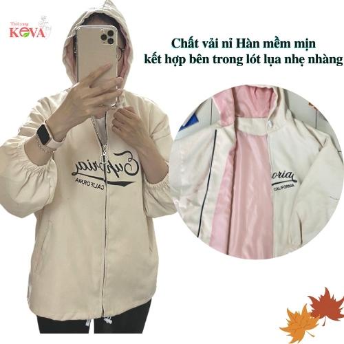 Áo Hoodie Nữ Form Rộng Cute Đẹp, Áo Khoác Nỉ Bomber Có Mũ Rộng Khóa Kéo Nhiều Màu Cá Tính Tay Phồng , Keva