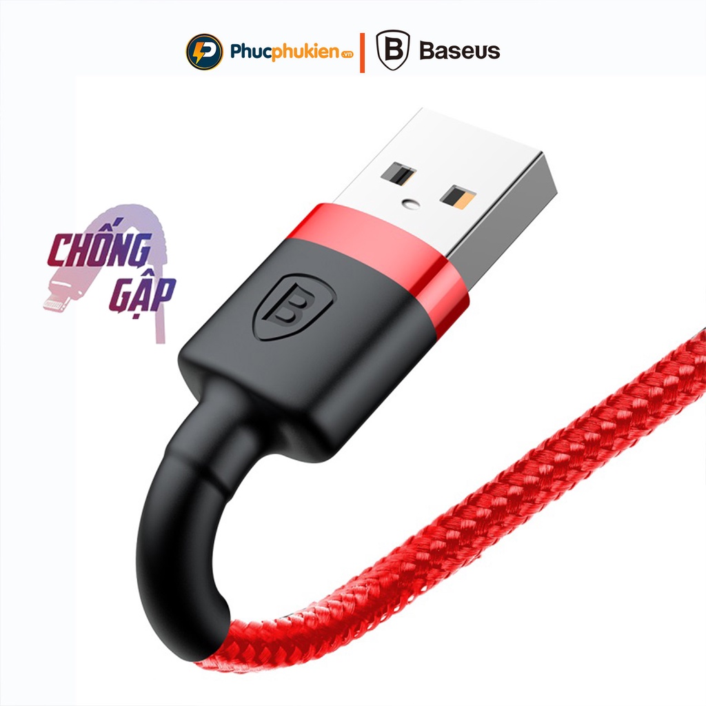 Dây sạc 3m chính hãng Baseus Cafule hỗ trợ sạc nhanh 10w cho 13 pro mã trở xuống Phúc Phụ Kiện HCM