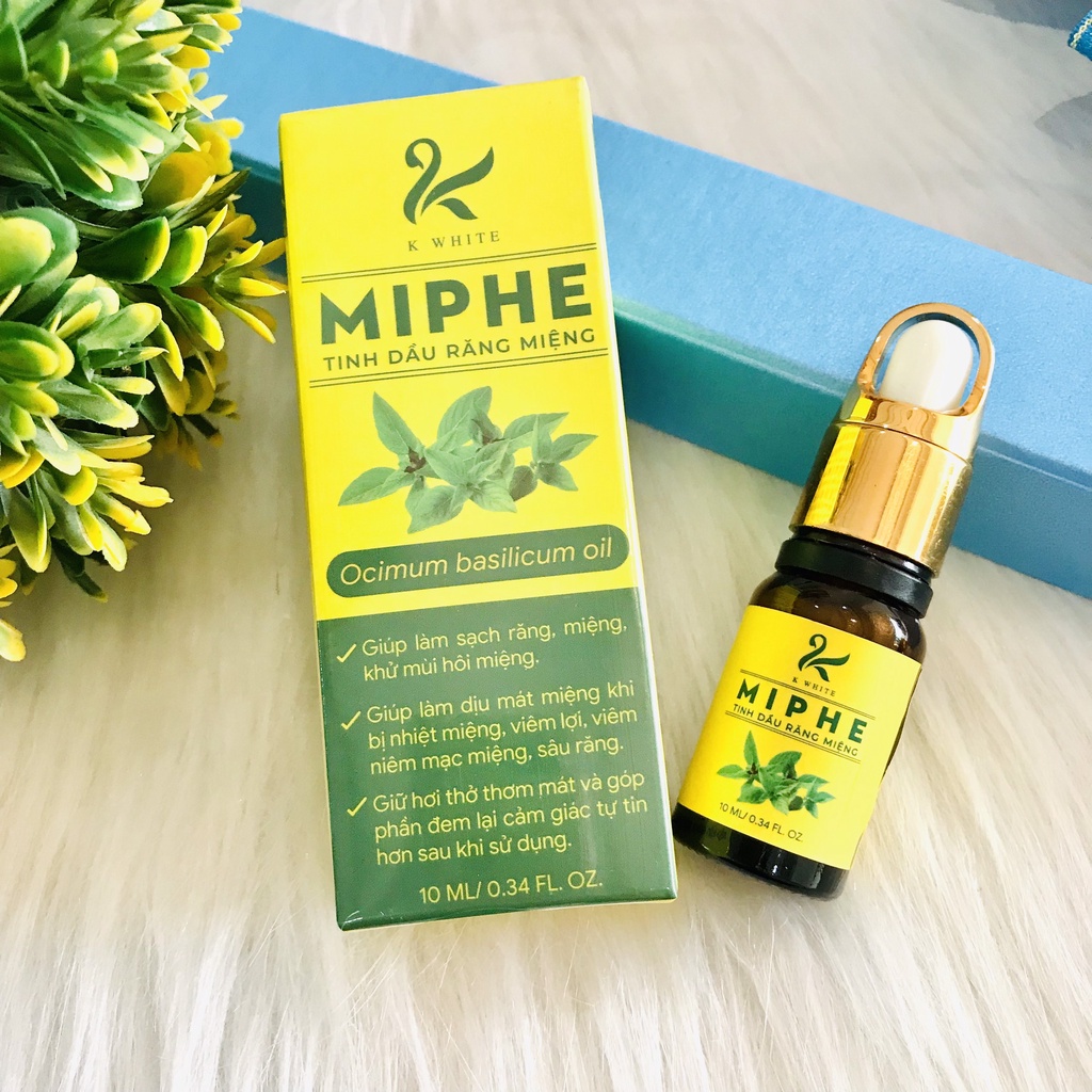 Tinh dầu răng miệng Miphe K WHITE 5ml- hỗ trợ điều trị sâu răng- hôi miệng- các vấn đề về răng miệng