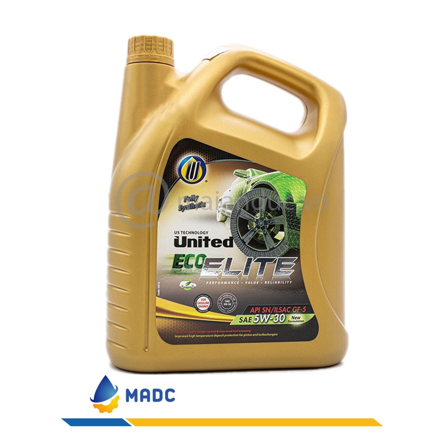 Nhớt Ô tô Tổng Hợp Toàn Phần United Eco-Elite 5W30 SN/ILSAC - Hàng Nhập Khẩu