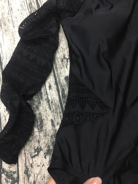 Hàng sẵn - Bikini 1 mảnh ren tay dài - Hình thật | BigBuy360 - bigbuy360.vn