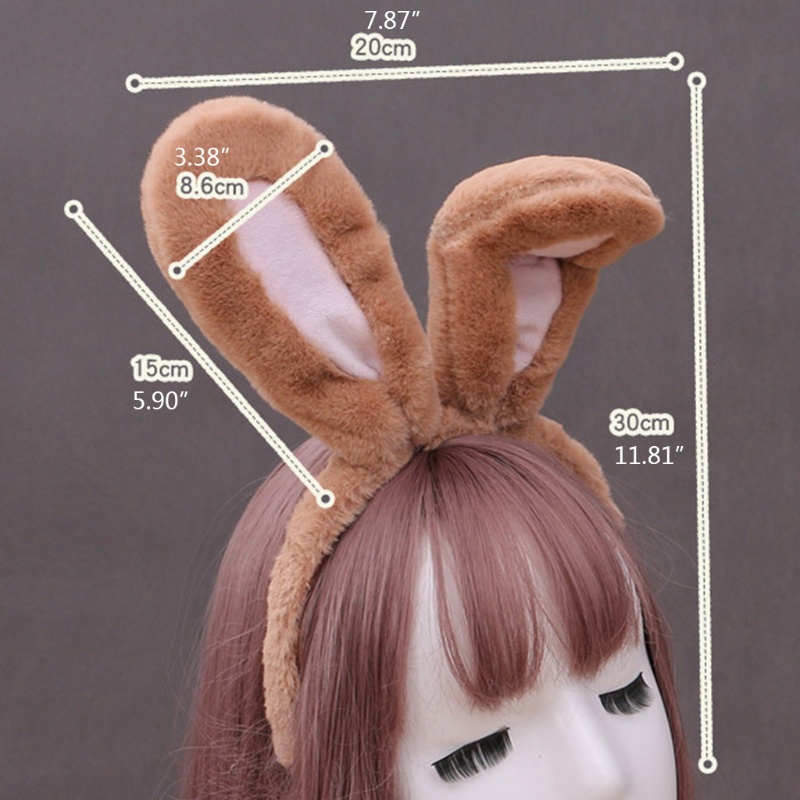 Băng Đô Tai Thỏ Bông Có Thể Uốn Cong Hóa Trang Phục Sinh