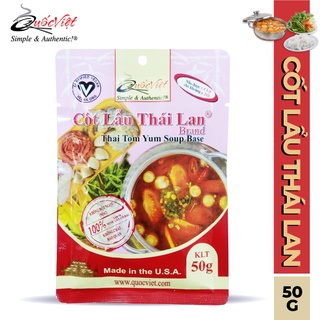 Gói gia vị Lẩu Thái Lan Cốt Quốc Việt 50g - nấu được 1.5 L nước dùng- Cốt cô đặc nhập khẩu từ USA