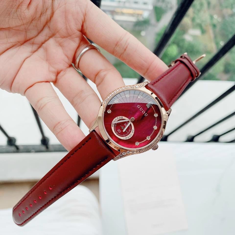 Đồng hồ Guou nữ cao cấp - mặt shapphire chống xước