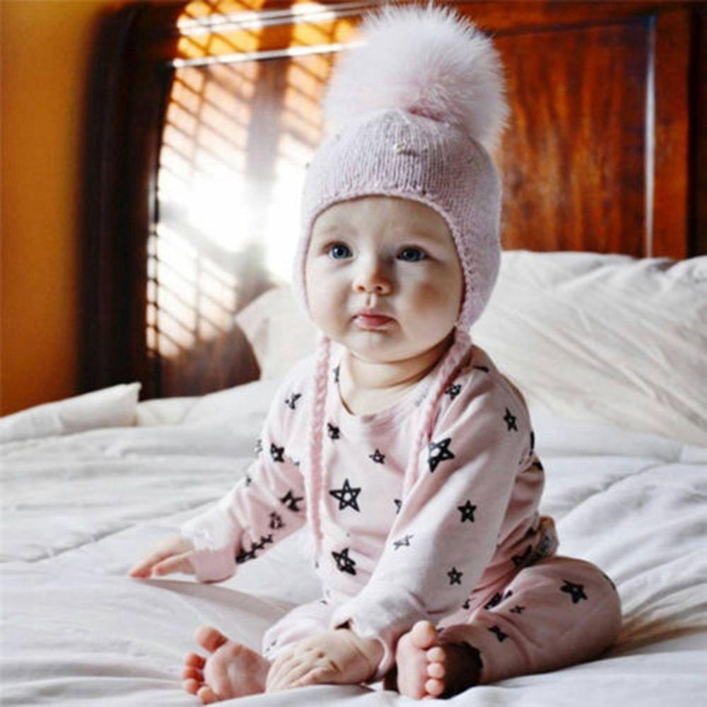 Mũ Len Trùm Đầu Giữ Ấm Mùa Đông Kiểu Dáng Xinh Xắn Mới Cho Bé