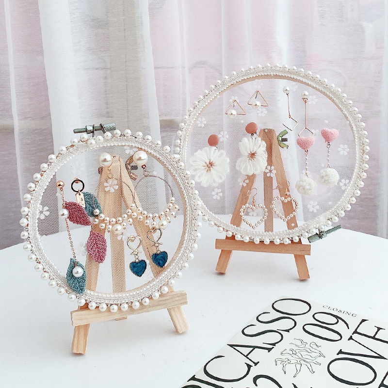 Giá Treo Trưng Bày Trang Sức Bông Tai Bằng Gỗ Trơn Sáng Tạo